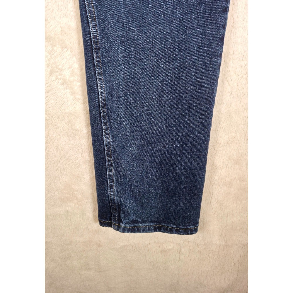 Wrangler Straight Leg Jeans Mens 36x30 Dark Blue Comfort Stretch Denim - Picture 6 of 8